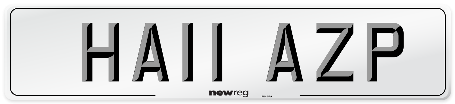 HA11 AZP Number Plate from New Reg